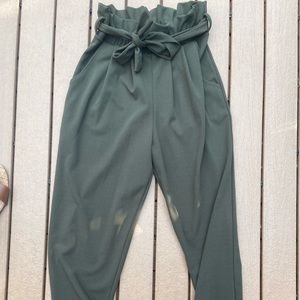 Green Paperbag Pants
